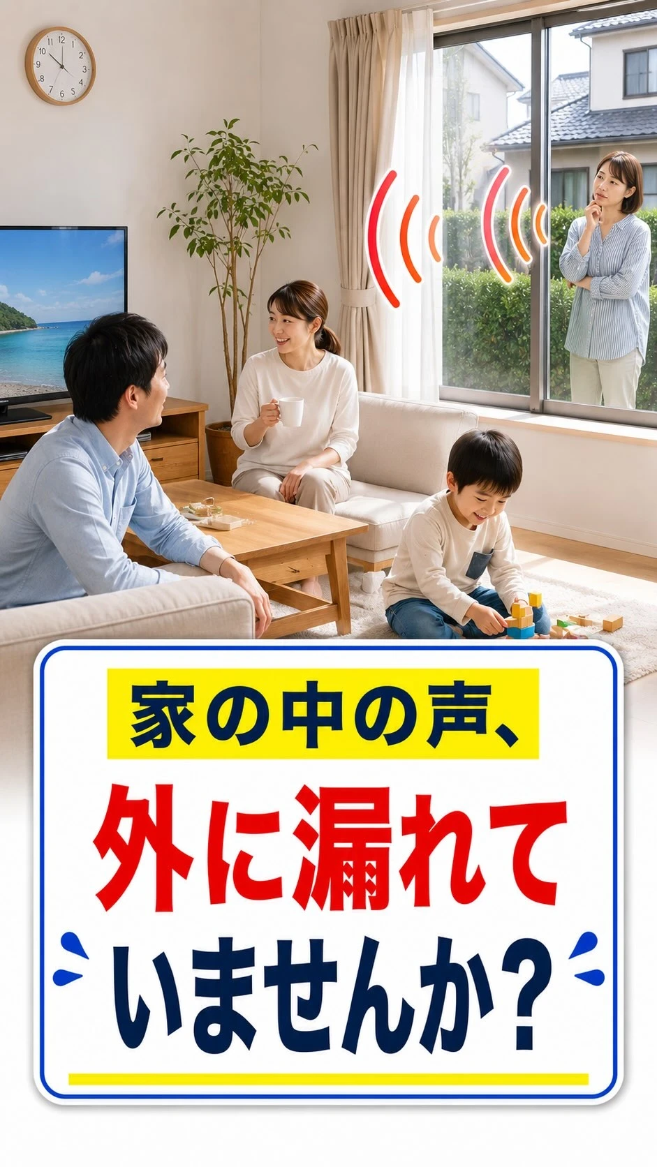 家の中では普通に過ごしているだけなのに、