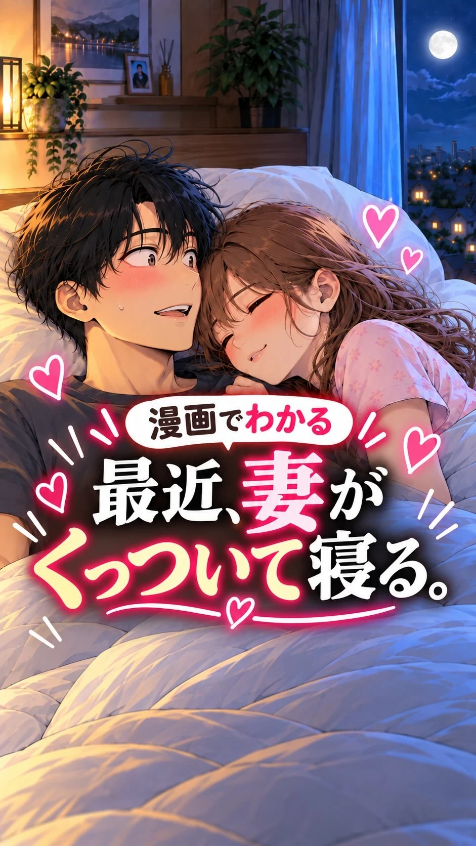 最近、妻がやたらくっついて寝てくる。