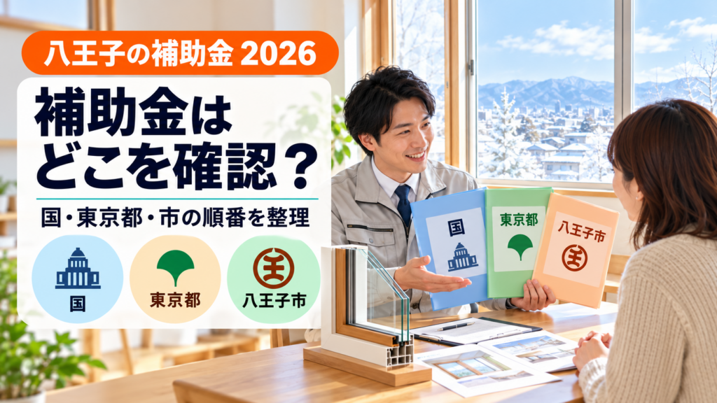 八王子の窓リフォームで国と東京都と市の補助金確認順を相談する様子