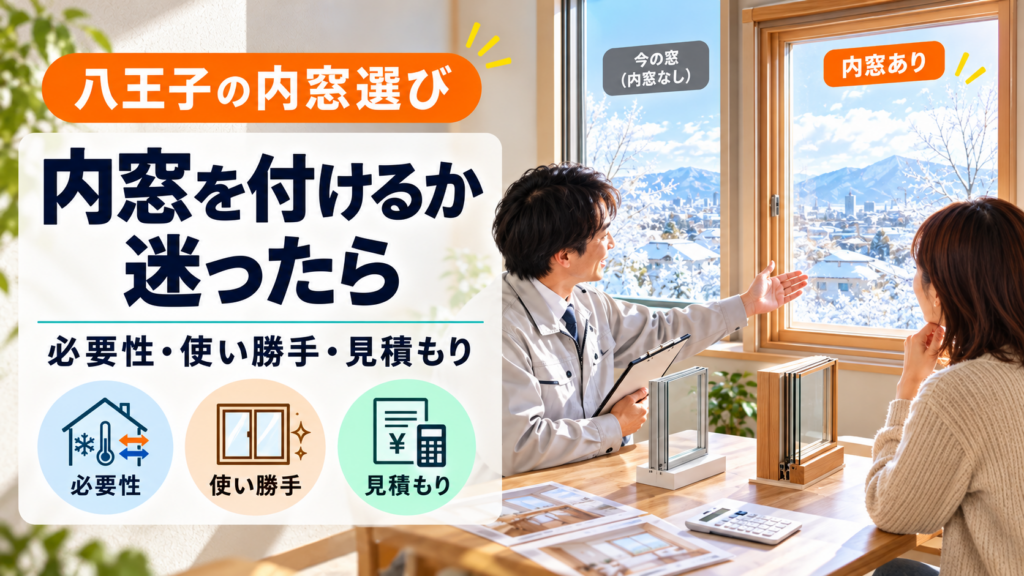 八王子で内窓の必要性と使い勝手と見積もりを比較する様子