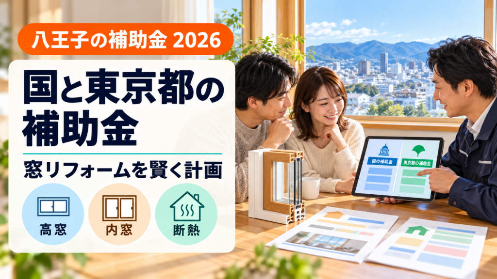 八王子の窓リフォームで国と東京都の補助金を相談する様子
