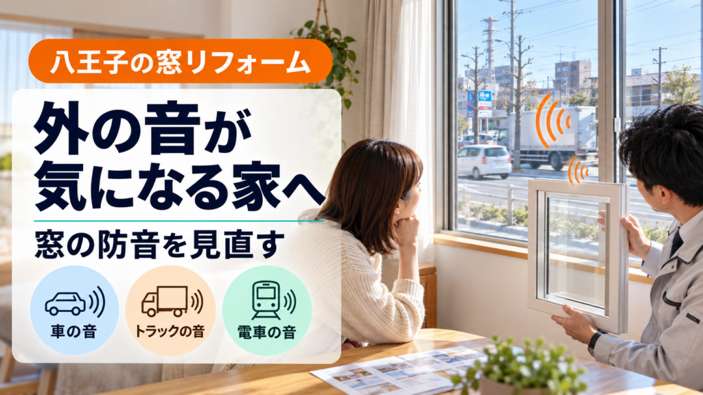 八王子の住宅で道路の音と窓の防音を相談する様子