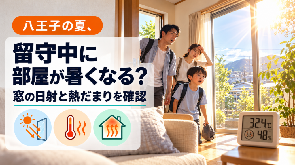 夏の留守中に高温になった八王子の部屋と日差しの入る窓