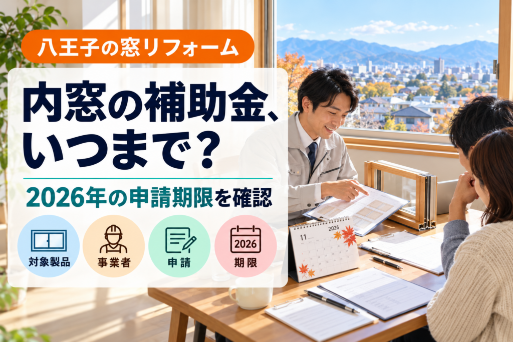 2026年の内窓補助金の申請時期を相談する八王子の家庭
