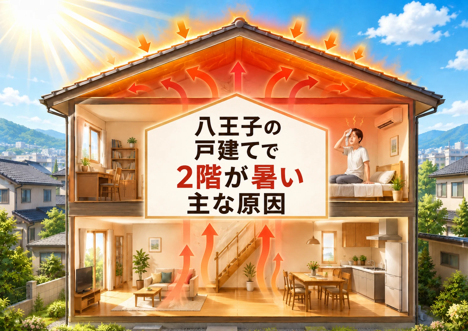 八王子の戸建てで2階が暑いのはなぜ？窓からできる夏の暑さ対策に関する画像