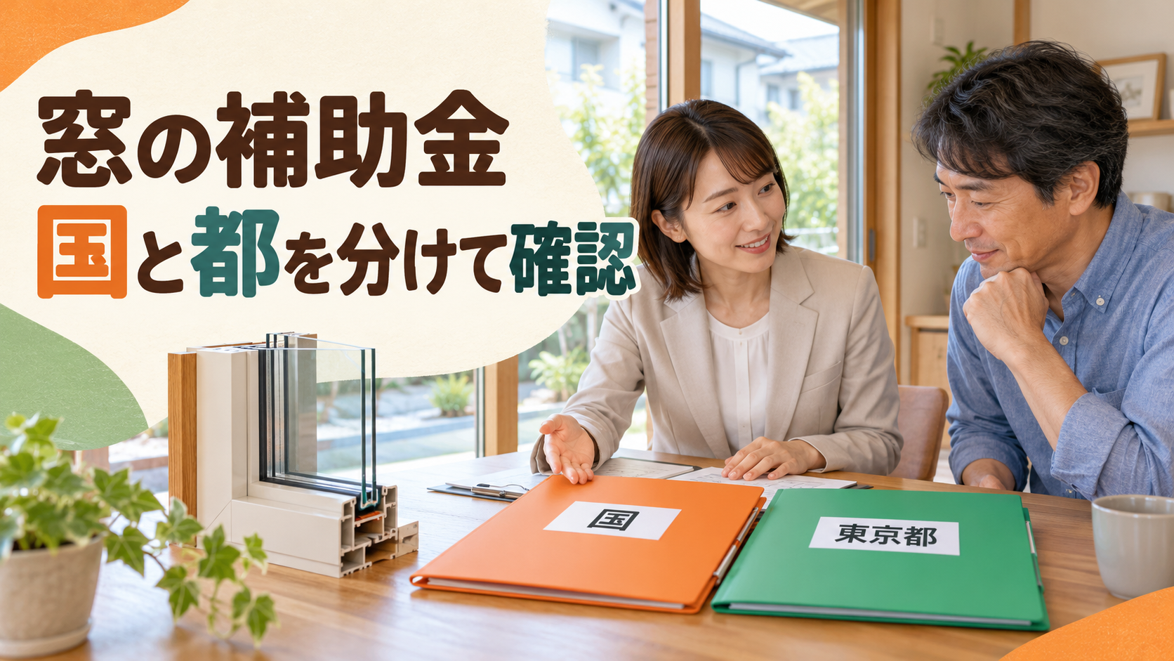 国と東京都で異なる補助金手続きを二つの資料に分けて確認する様子