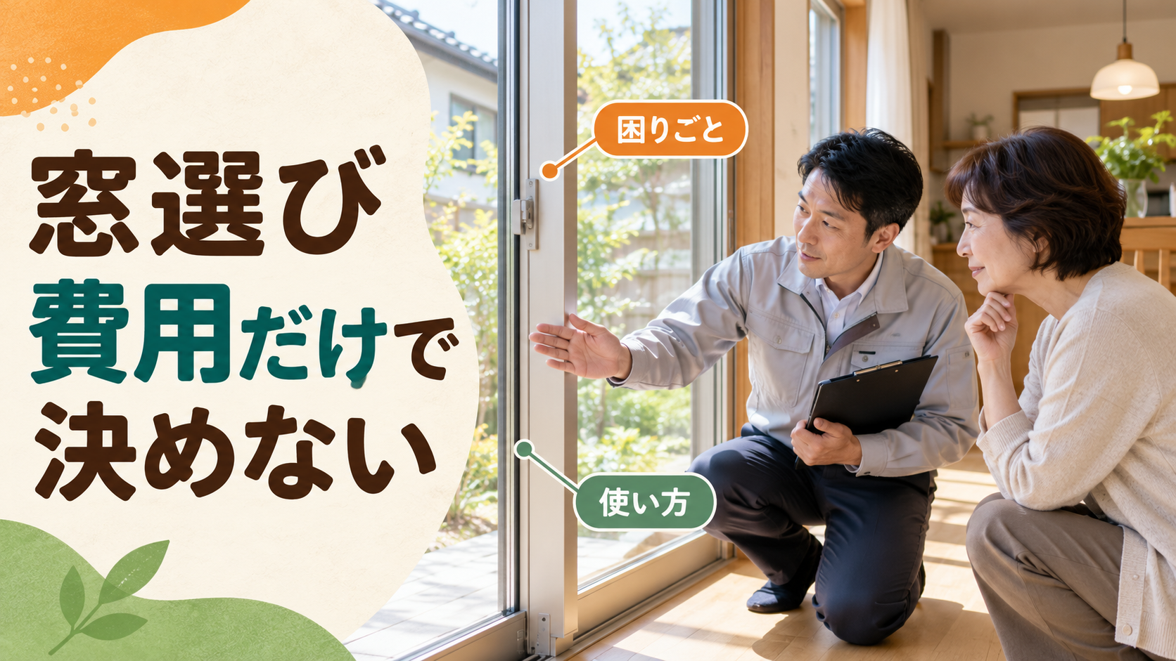 価格と暮らしに合う工事について相談する様子