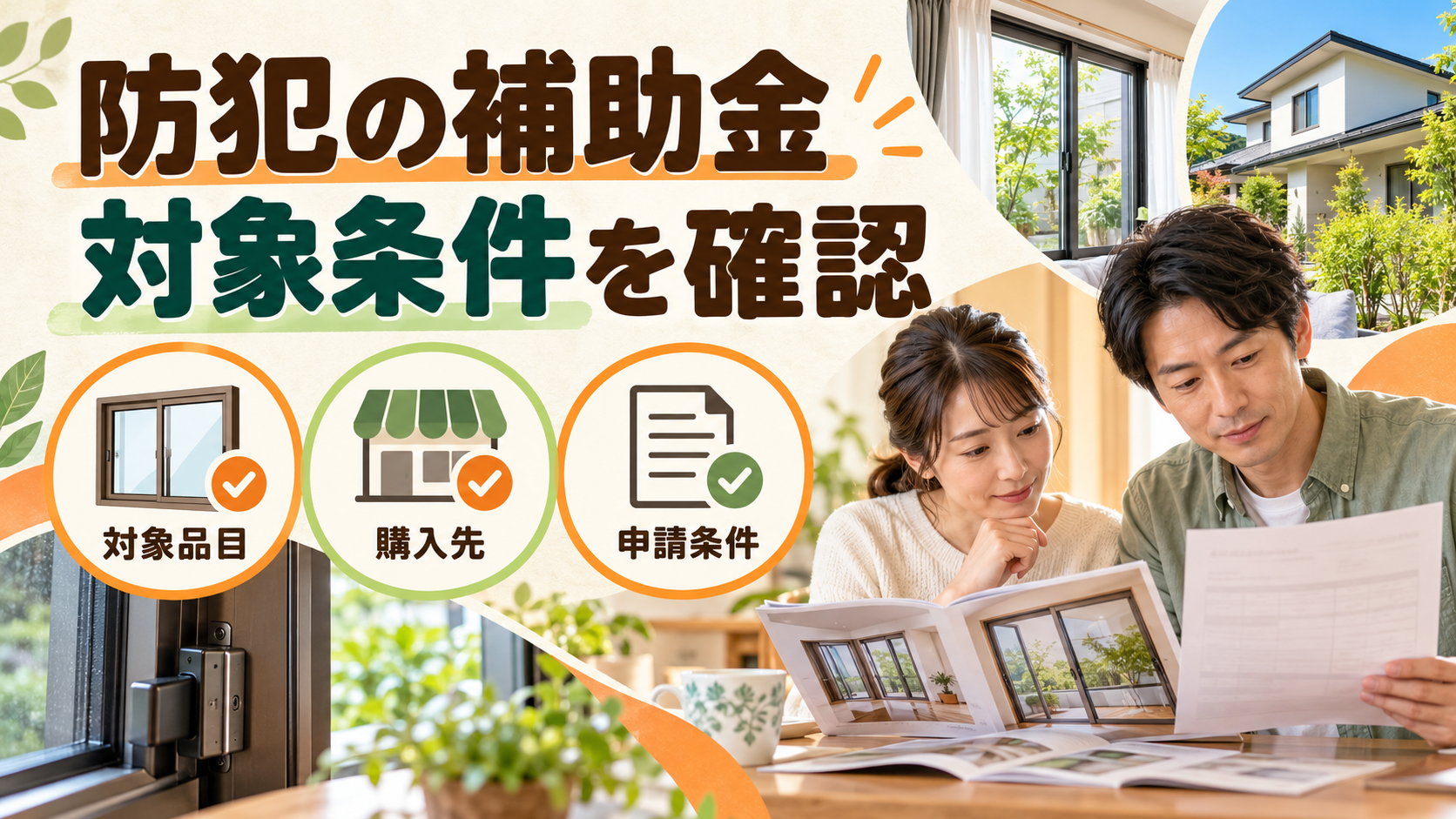 八王子市の防犯補助について対象品目と購入先を資料で確認するイメージ