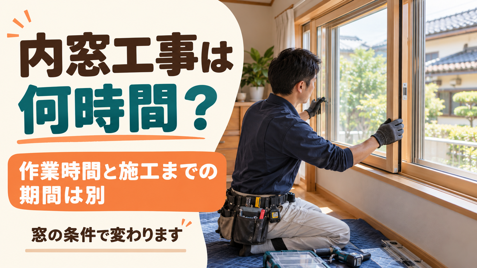 内窓の取付時間の目安と現地調査から施工までの期間を分けて考えるイメージ
