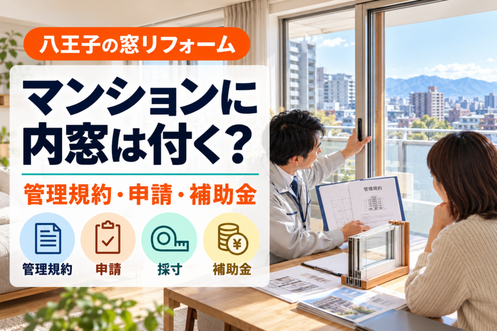 八王子のマンションで内窓の管理規約と申請を相談する様子