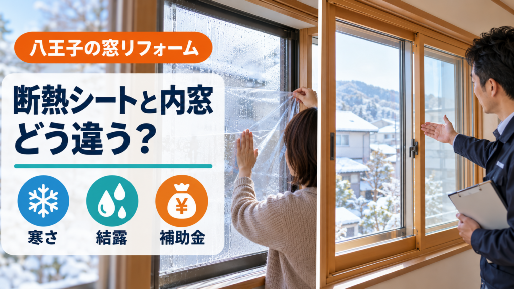 断熱シートと内窓の違いを比較する八王子の窓